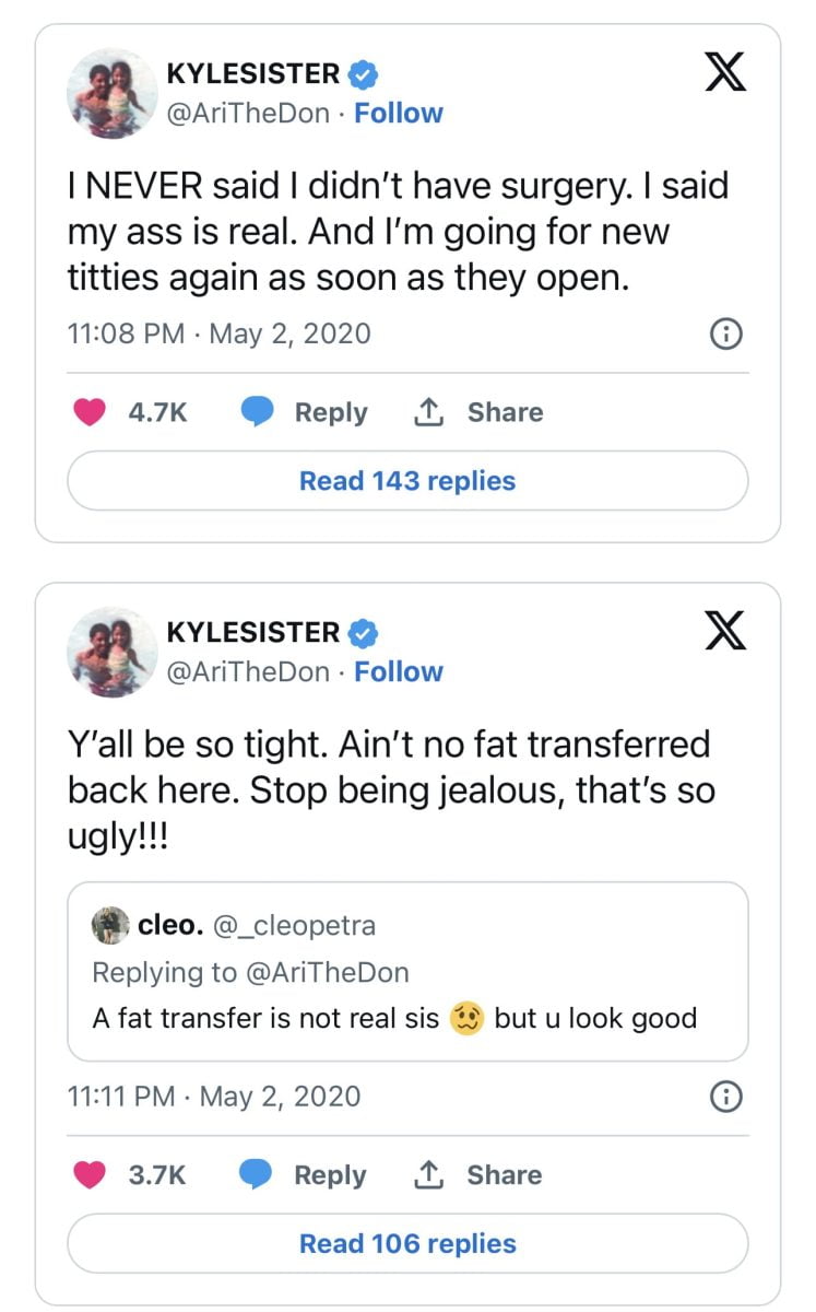 Throwback To When Ari Fletcher Told Fans To Get Plastic Surgery