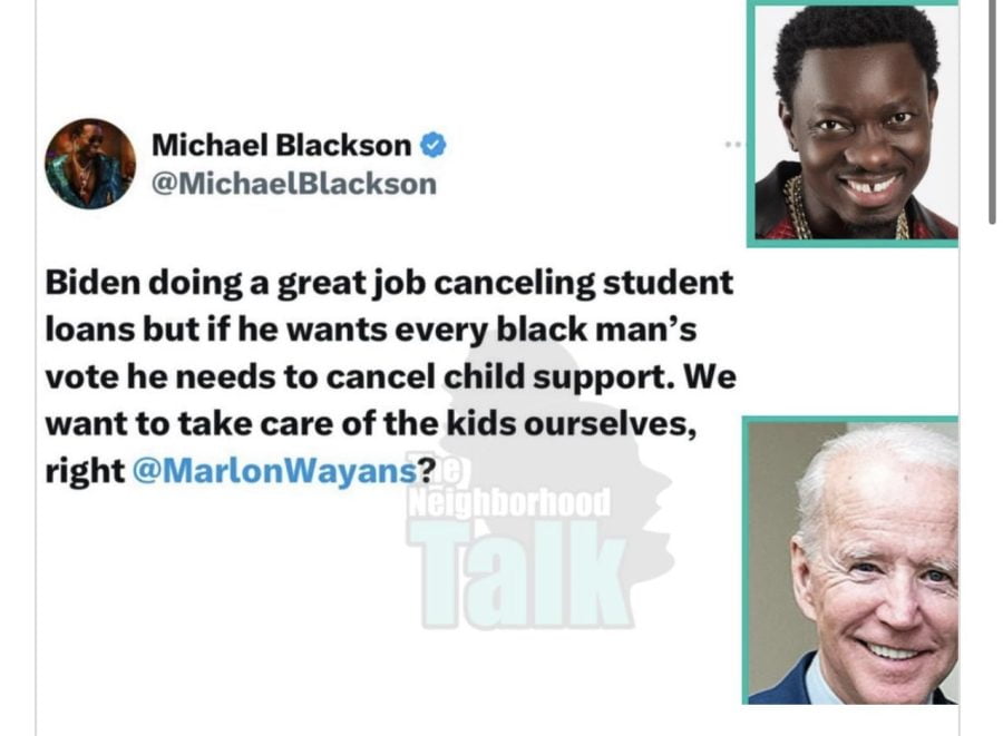 Michael Blackson Tells President Biden He Can Get Every Black Man's Vote By Canceling Child Support