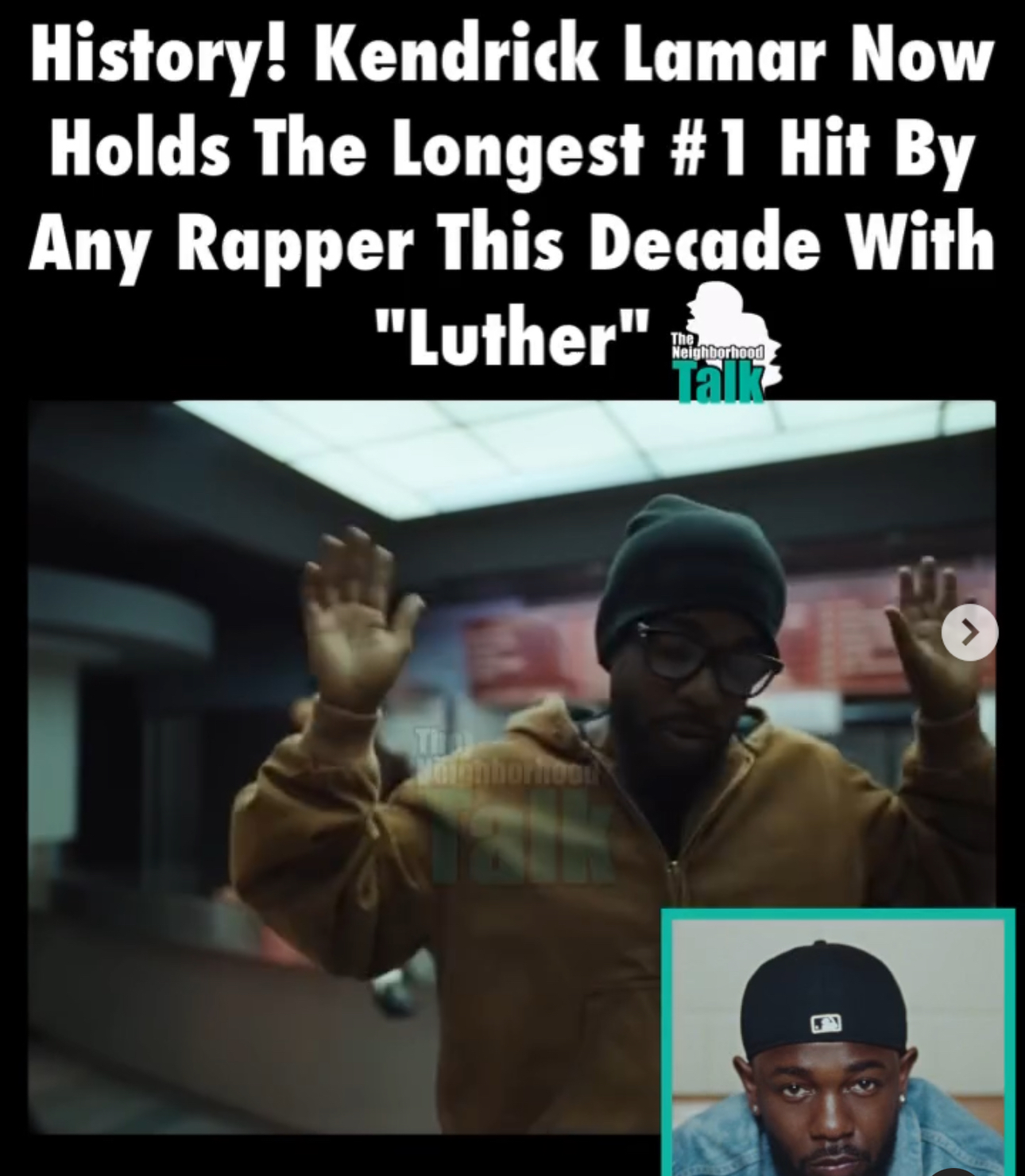 Kendrick Lamar’s ‘Luther’ Now Holds The Longest #1 Song By Any Rapper This Decade