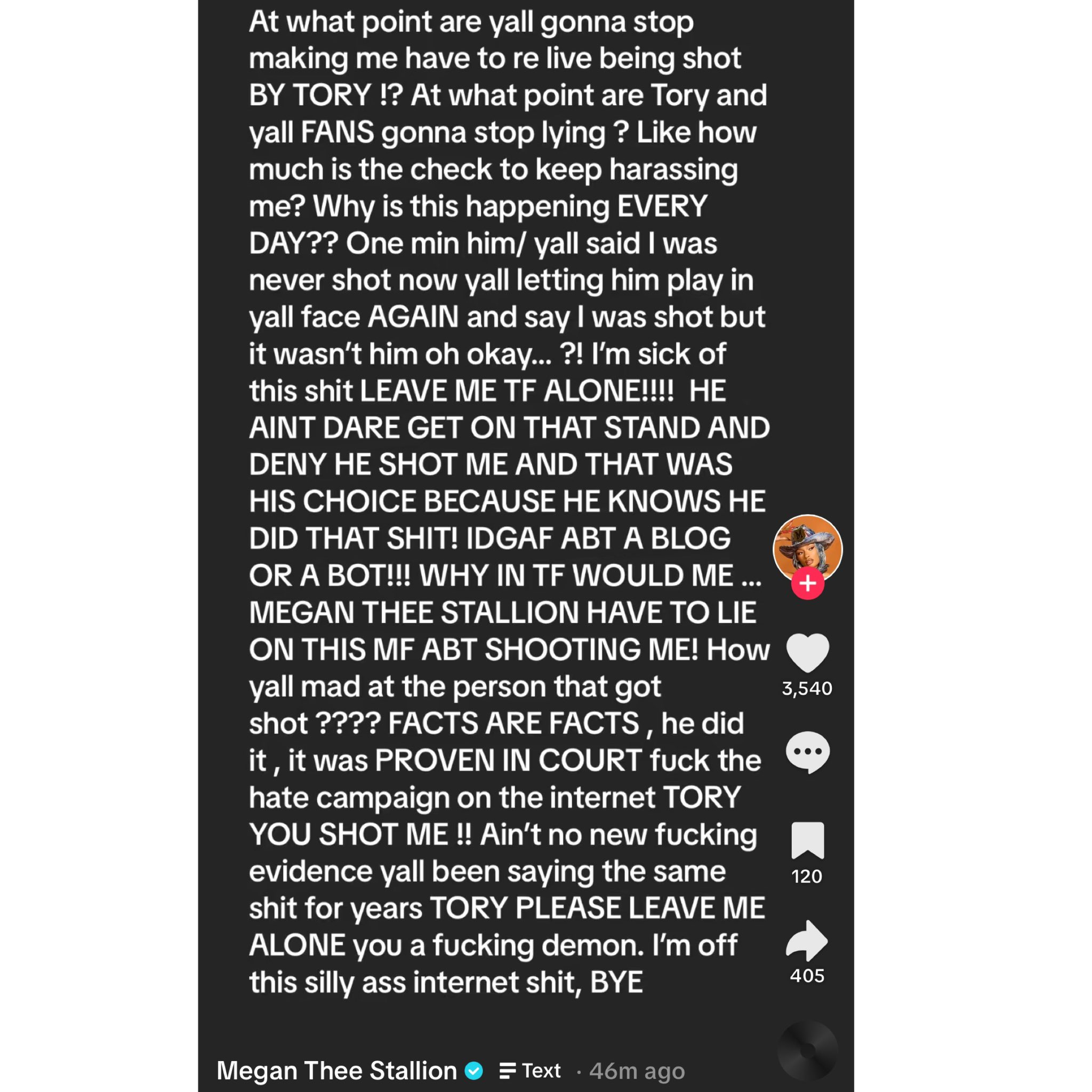 Megan Thee Stallion Goes Off Over Claims Of New Evidence In Tory Lanez Case