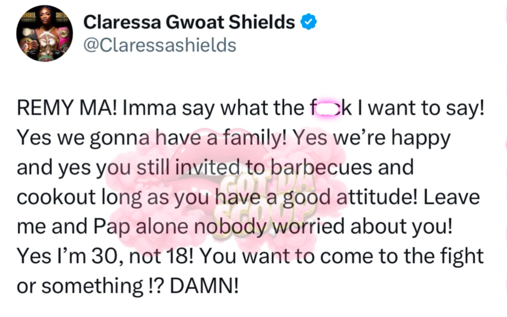 Claressa Shields Responds To Remy Ma & Defends Papoose’s Loyalty