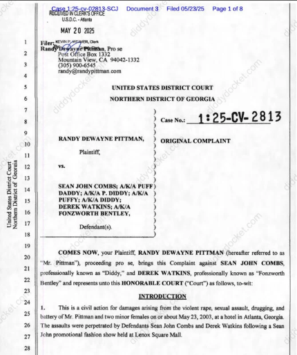 Man Accuses Diddy & Fonzworth Bentley Of Raping and Sexually Assaulting Him & Two Minor Females