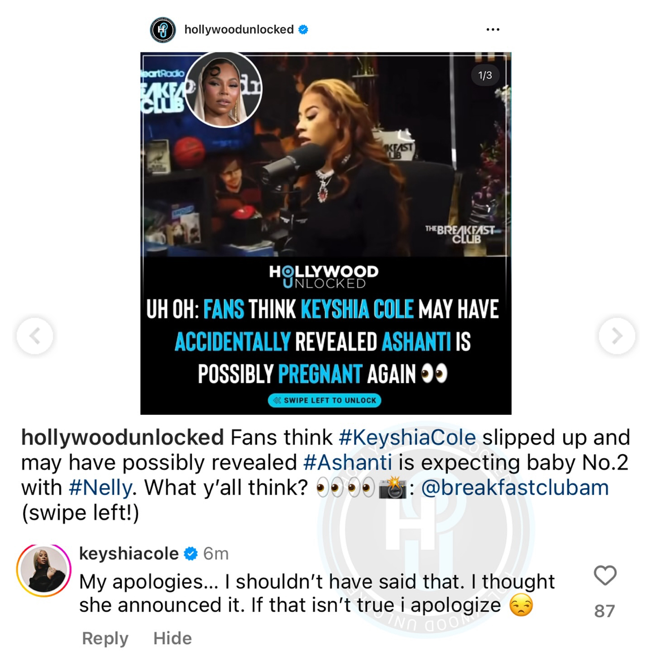 Keyshia Cole Apologizes For Announcing That Ashanti Is Pregnant Again